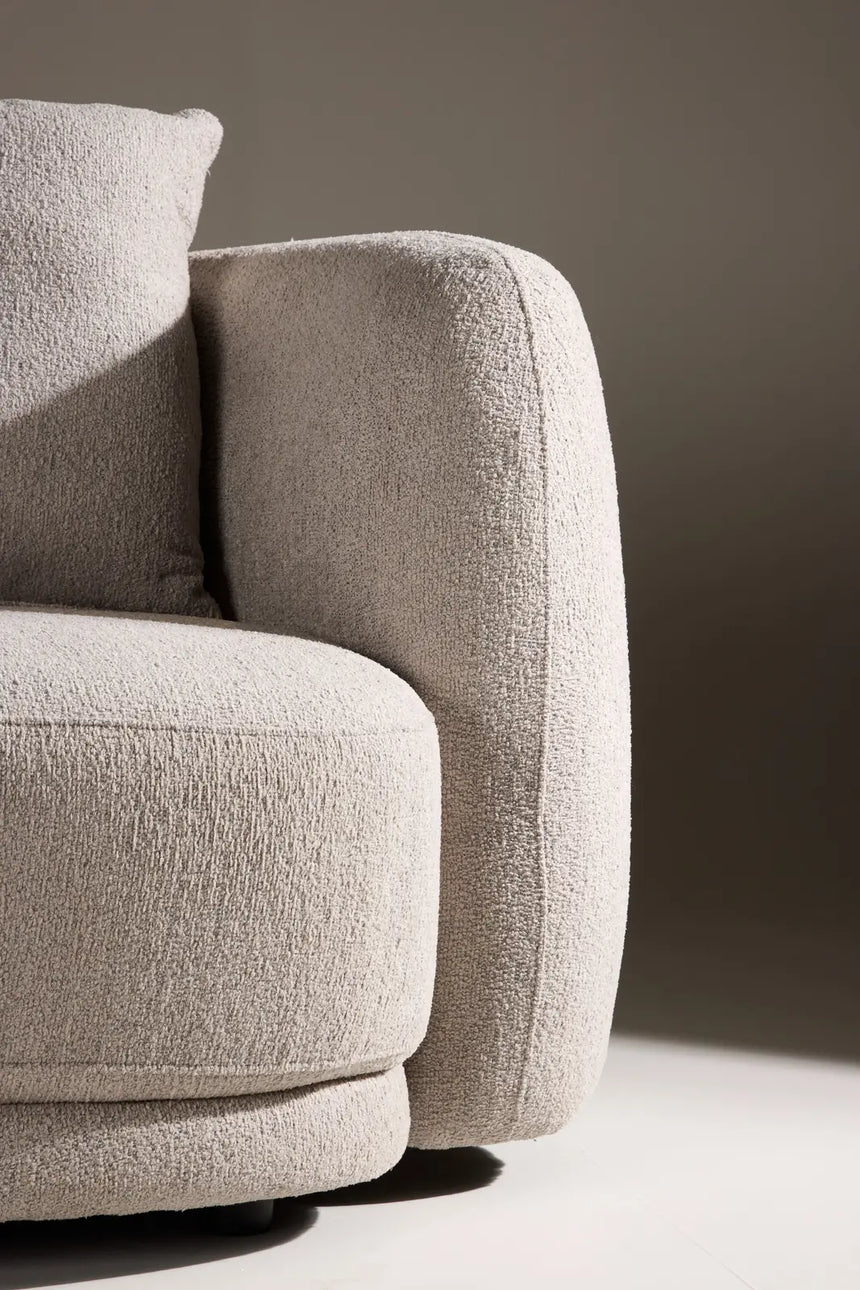 3-Sitzer Sofa Cielo in beige boucle, 268x96x76 cm von Venture Home – Bild 17