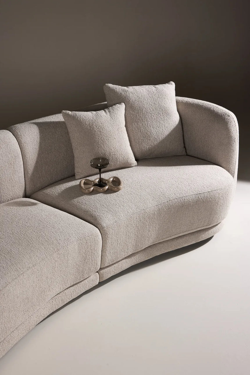3-Sitzer Sofa Cielo in beige boucle, 268x96x76 cm von Venture Home – Bild 18
