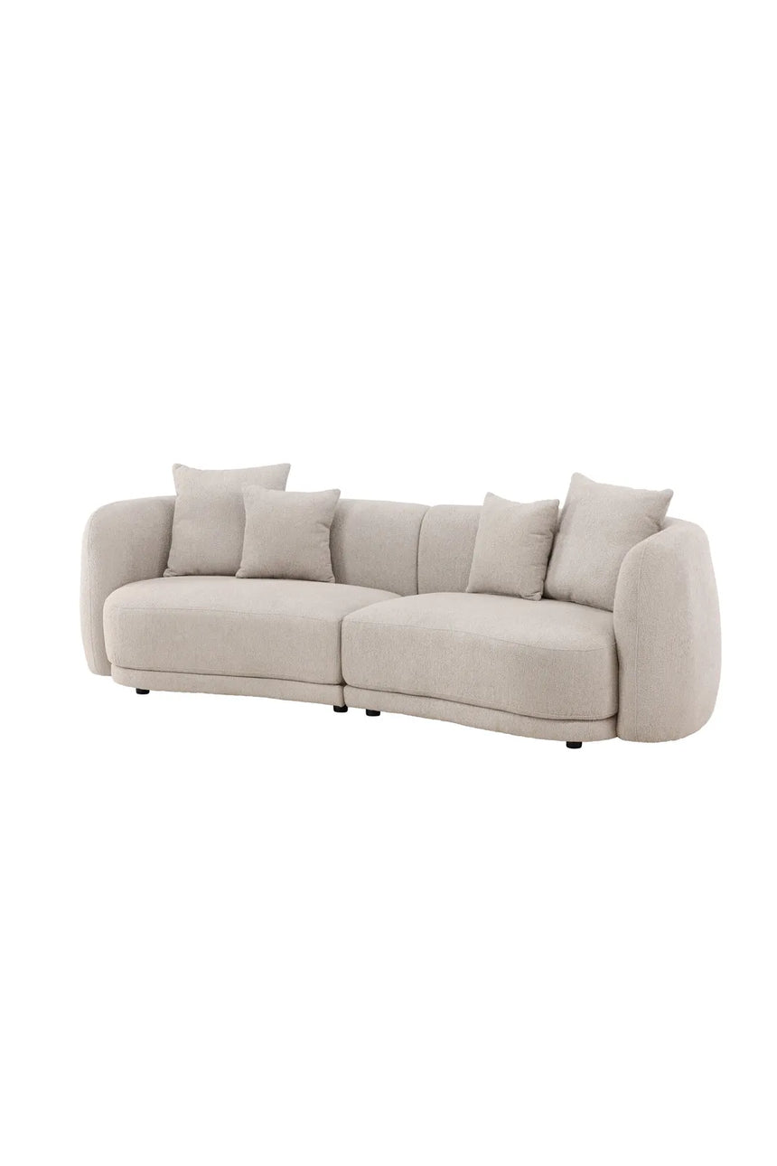 3-Sitzer Sofa Cielo in beige boucle, 268x96x76 cm von Venture Home – Bild 2