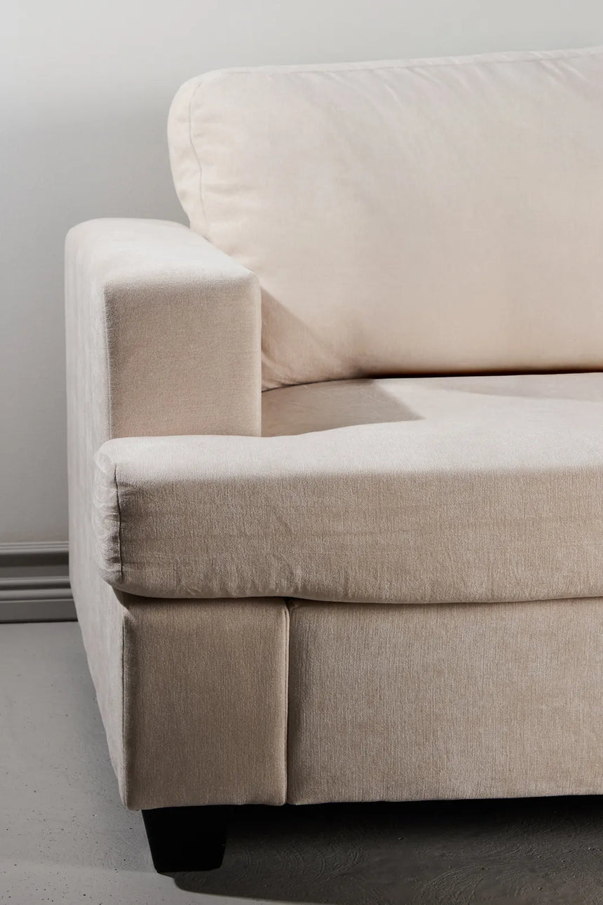 3-Sitzer Sofa Sani aus Chenille in greige, 90x214x86 cm von Venture Home – Bild 14