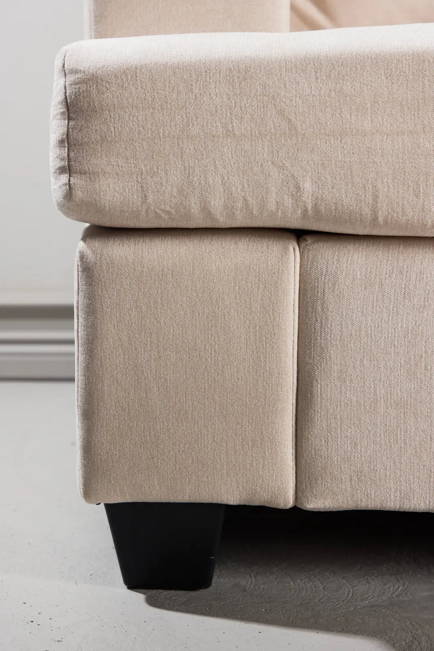 3-Sitzer Sofa Sani aus Chenille in greige, 90x214x86 cm von Venture Home – Bild 15