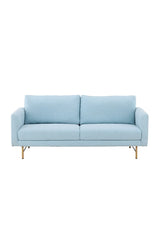 3-Sitzer Sofa in babyblau von Venture Home – Bild 1