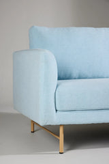 3-Sitzer Sofa in babyblau von Venture Home – Bild 14