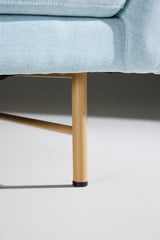 3-Sitzer Sofa in babyblau von Venture Home – Bild 15