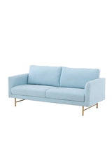 3-Sitzer Sofa in babyblau von Venture Home – Bild 2