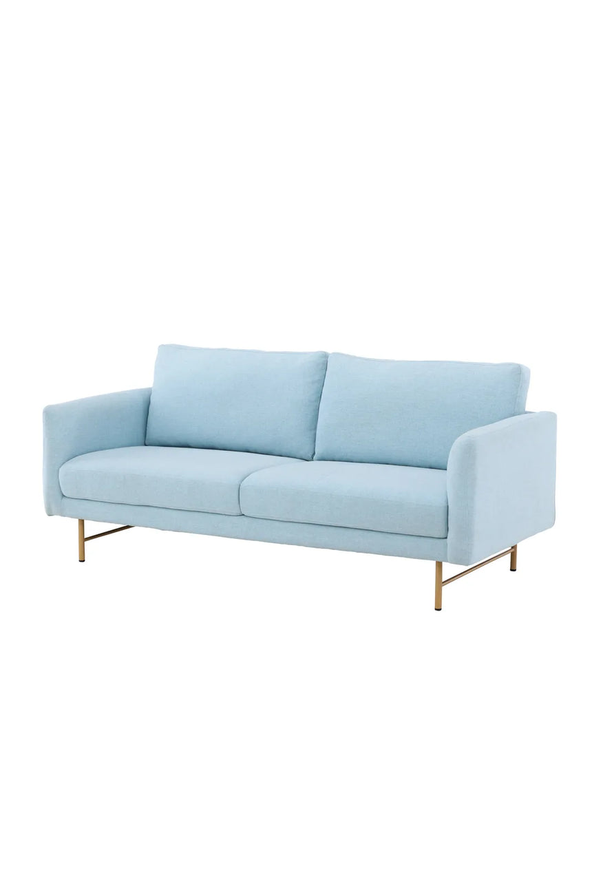 3-Sitzer Sofa in babyblau von Venture Home – Bild 2