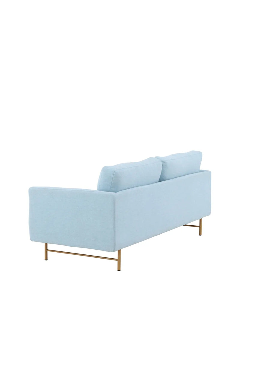 3-Sitzer Sofa in babyblau von Venture Home – Bild 5