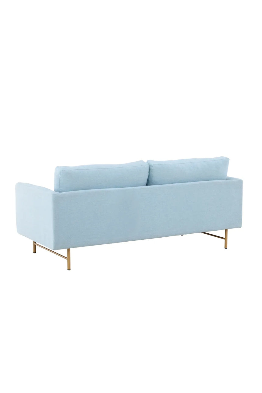 3-Sitzer Sofa in babyblau von Venture Home – Bild 6