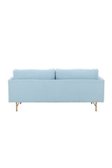 3-Sitzer Sofa in babyblau von Venture Home – Bild 7