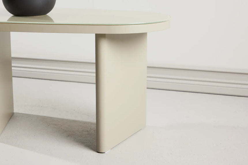 Beistelltisch Grönvik mit Glasoberfläche in beige, 45x70x41 von Venture Home – Bild 30