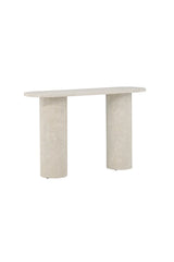 Beistelltisch Narvik mit beigem Marmorlook, 40x130x80 cm von Venture Home – Bild 3