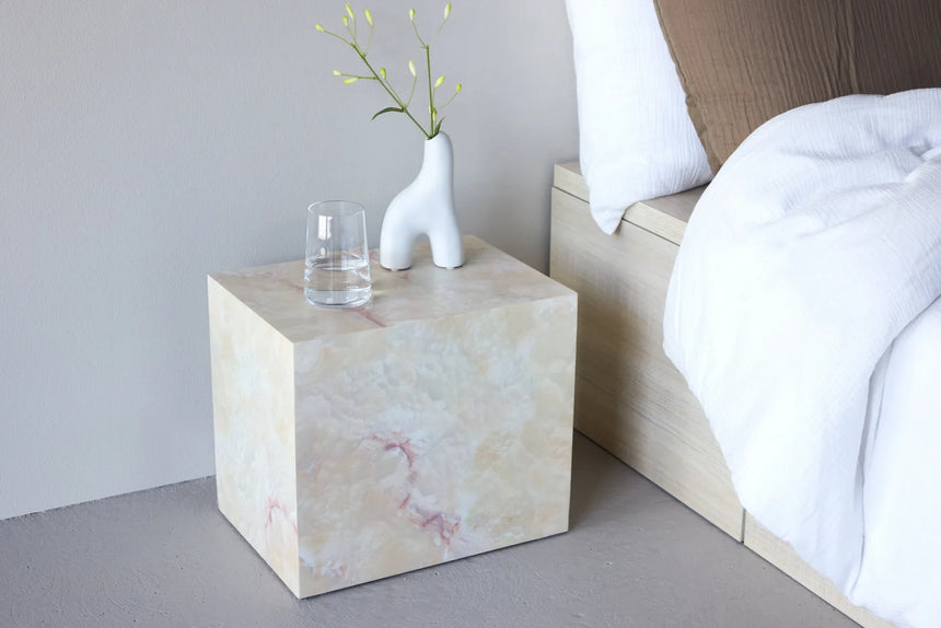 Beistelltisch York mit beigem Steinlook, 25x35x30 cm von Venture Home – Bild 30