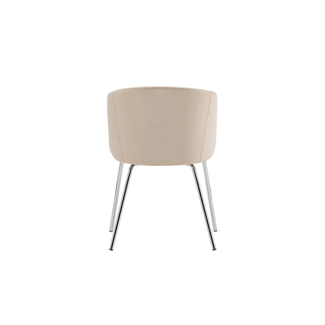Berit Esszimmerstuhl - Beine aus Silberchrom / Beige Samt von Venture Home – Produktbild 11
