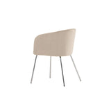 Berit Esszimmerstuhl - Beine aus Silberchrom / Beige Samt von Venture Home – Produktbild 9