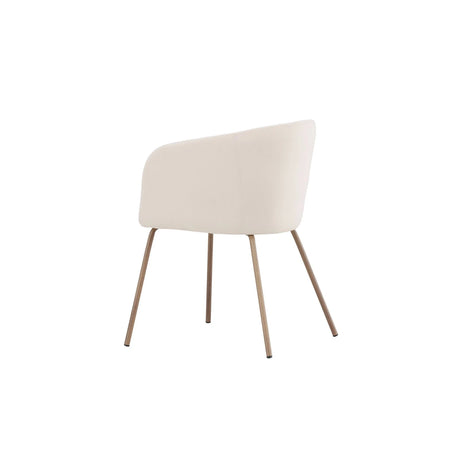 Berit Esszimmerstuhl - Walnuss Stahlbeine / Creme Samt von Venture Home – Produktbild 9