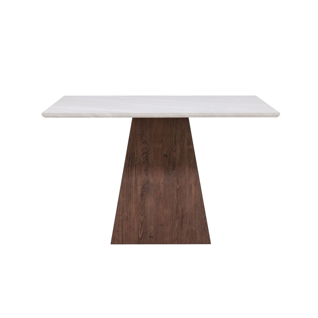 Cael Quadratischer Esstisch 120x120x75 cm - MDF 3D Papier Mocca / Steineoptik von Venture Home – Produktbild 1
