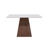 Cael Quadratischer Esstisch 120x120x75 cm - MDF 3D Papier Mocca / Steineoptik von Venture Home – Produktbild 1