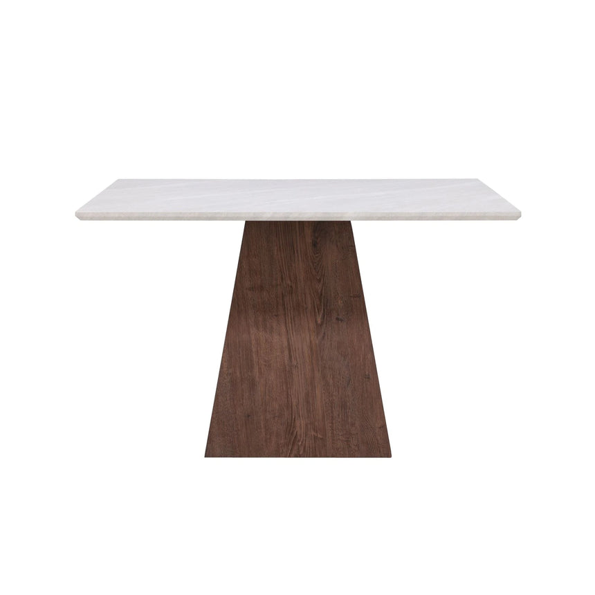 Cael Quadratischer Esstisch 120x120x75 cm - MDF 3D Papier Mocca / Steineoptik von Venture Home – Produktbild 9