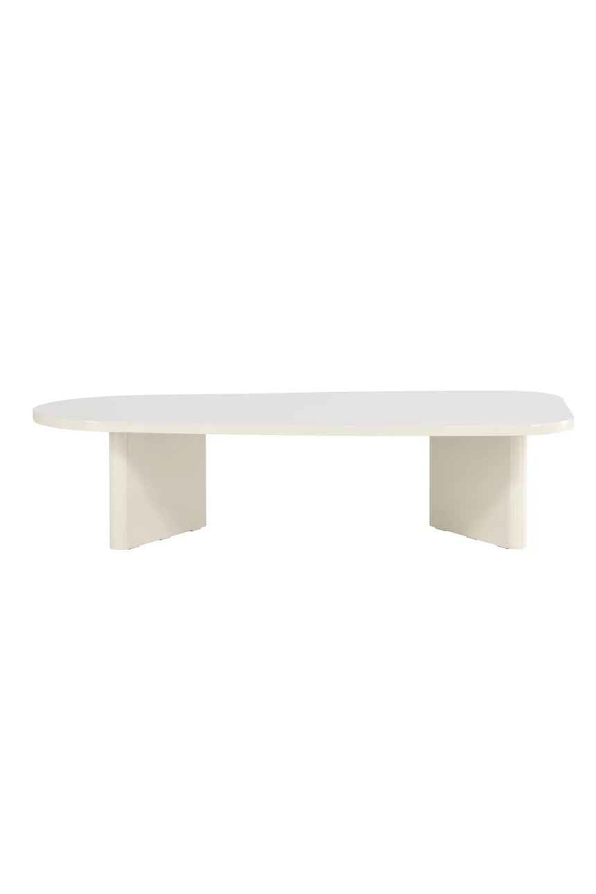 Couchtisch Grönvik in glänzendem beige, 65x130x33 cm von Venture Home – Bild 1