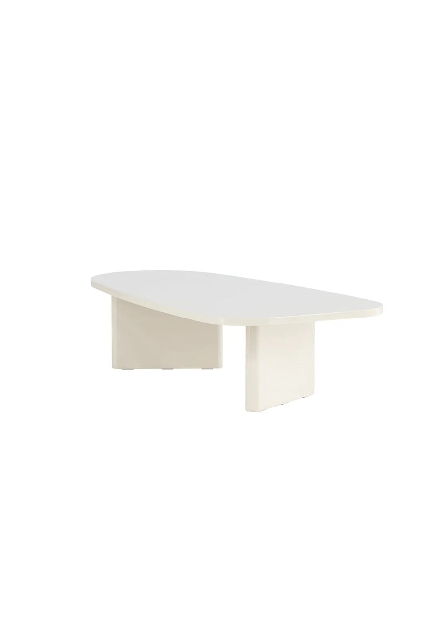 Couchtisch Grönvik in glänzendem beige, 65x130x33 cm von Venture Home – Bild 3