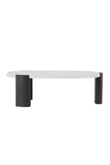 Couchtisch Kres mit beigem Steinlook, 71x125x40 cm von Venture Home – Bild 1