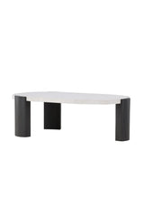 Couchtisch Kres mit beigem Steinlook, 71x125x40 cm von Venture Home – Bild 2