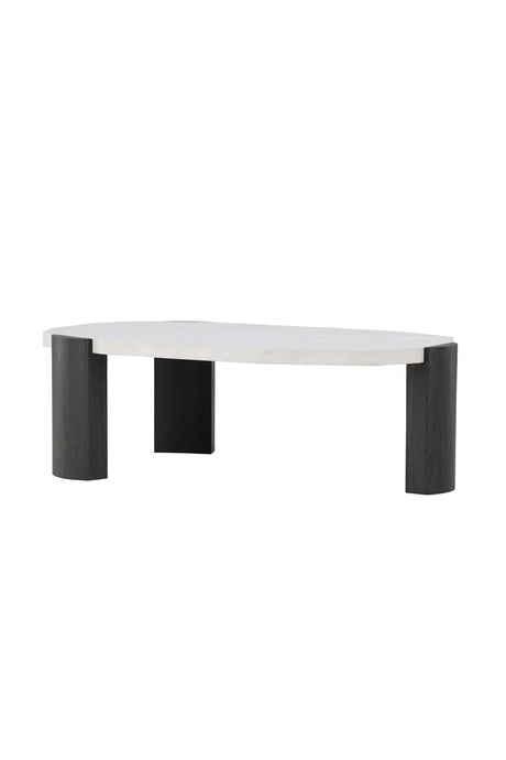 Couchtisch Kres mit beigem Steinlook, 71x125x40 cm von Venture Home – Bild 2