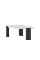 Couchtisch Kres mit beigem Steinlook, 71x125x40 cm von Venture Home – Bild 3