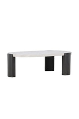 Couchtisch Kres mit beigem Steinlook, 71x125x40 cm von Venture Home – Bild 6