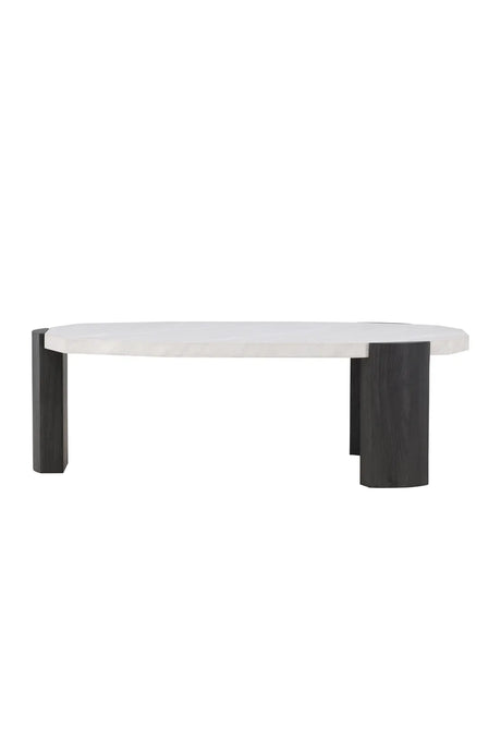 Couchtisch Kres mit beigem Steinlook, 71x125x40 cm von Venture Home – Bild 7