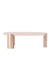 Couchtisch Kres mit rosafarbenen Marmorlook, 71x125x40 cm von Venture Home – Bild 1