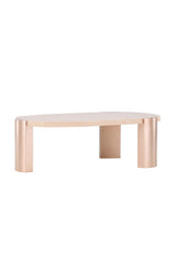 Couchtisch Kres mit rosafarbenen Marmorlook, 71x125x40 cm von Venture Home – Bild 6