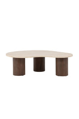 Couchtisch Megg mit Travertinlook, 78x130x40 cm von Venture Home – Bild 1