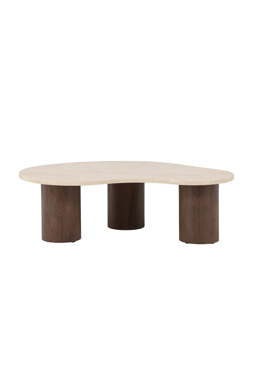 Couchtisch Megg mit Travertinlook, 78x130x40 cm von Venture Home – Bild 1