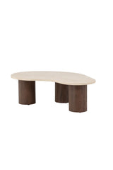 Couchtisch Megg mit Travertinlook, 78x130x40 cm von Venture Home – Bild 2