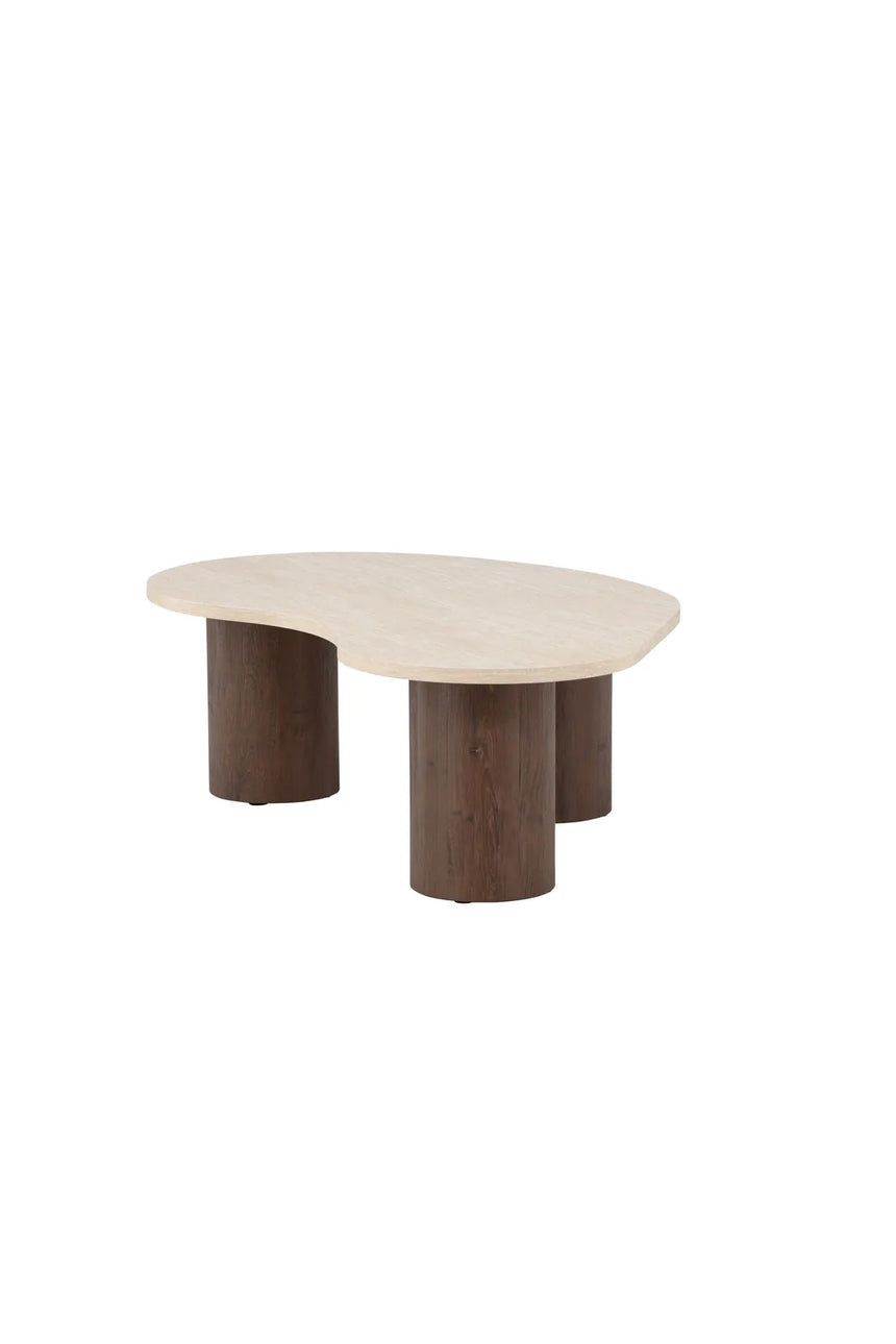 Couchtisch Megg mit Travertinlook, 78x130x40 cm von Venture Home – Bild 3