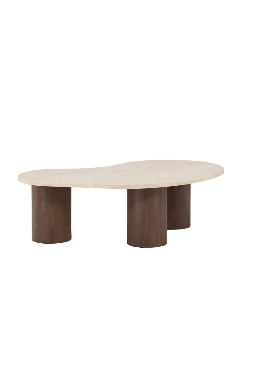 Couchtisch Megg mit Travertinlook, 78x130x40 cm von Venture Home – Bild 6