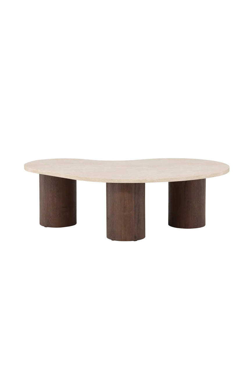 Couchtisch Megg mit Travertinlook, 78x130x40 cm von Venture Home – Bild 7
