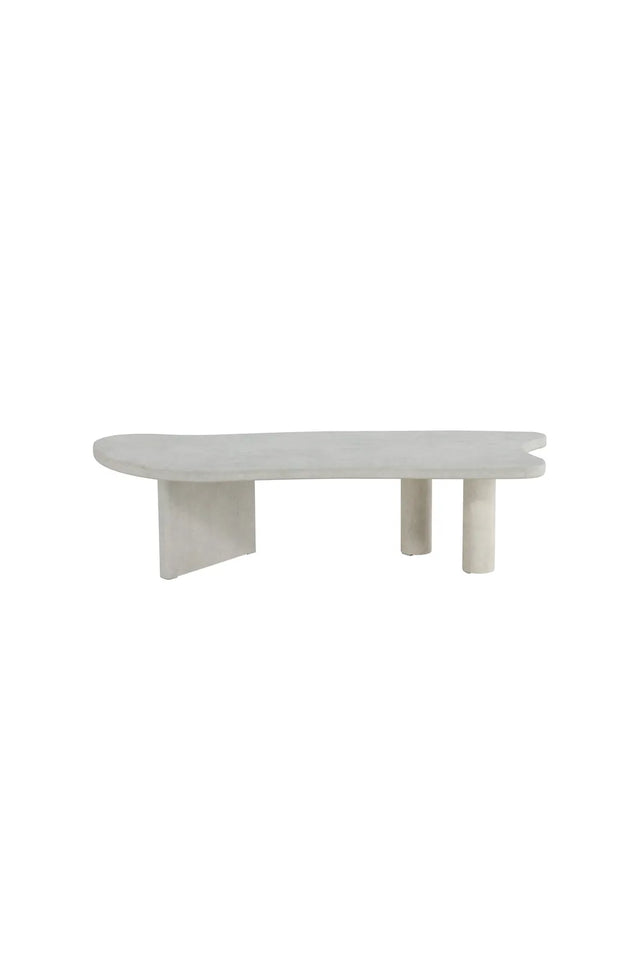 Couchtisch Polle mit hellgrauer Betonoptik, 60x160x40 cm von Venture Home – Bild 1