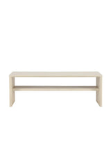 Couchtisch Telemarket in tünchenfarbenem Weiß, 50x110x38 cm von Venture Home – Bild 1