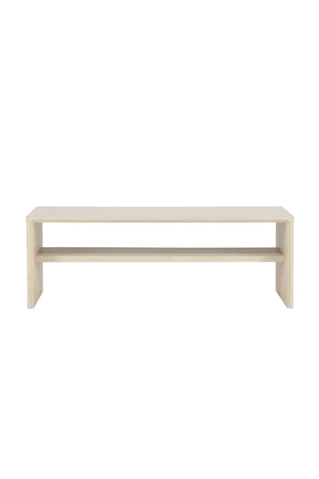 Couchtisch Telemarket in tünchenfarbenem Weiß, 50x110x38 cm von Venture Home – Bild 1