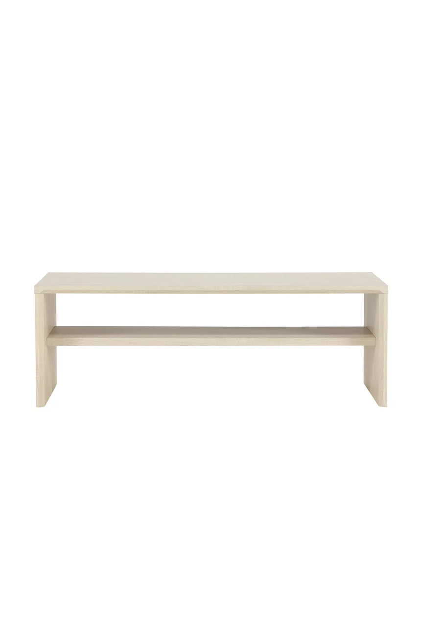 Couchtisch Telemarket in tünchenfarbenem Weiß, 50x110x38 cm von Venture Home – Bild 1