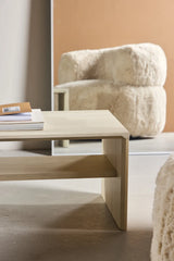 Couchtisch Telemarket in tünchenfarbenem Weiß, 50x110x38 cm von Venture Home – Bild 14