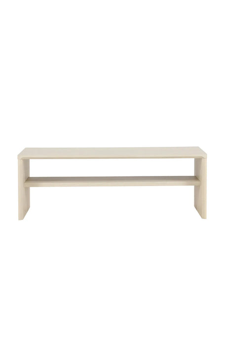 Couchtisch Telemarket in tünchenfarbenem Weiß, 50x110x38 cm von Venture Home – Bild 7