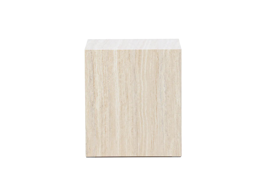 Couchtisch York mit beigem Travertinlook, 40x40x45 cm von Venture Home – Bild 17