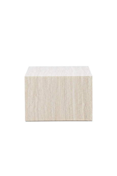 Couchtisch York mit beigem Travertinlook, 60x80x40 cm von Venture Home – Bild 1