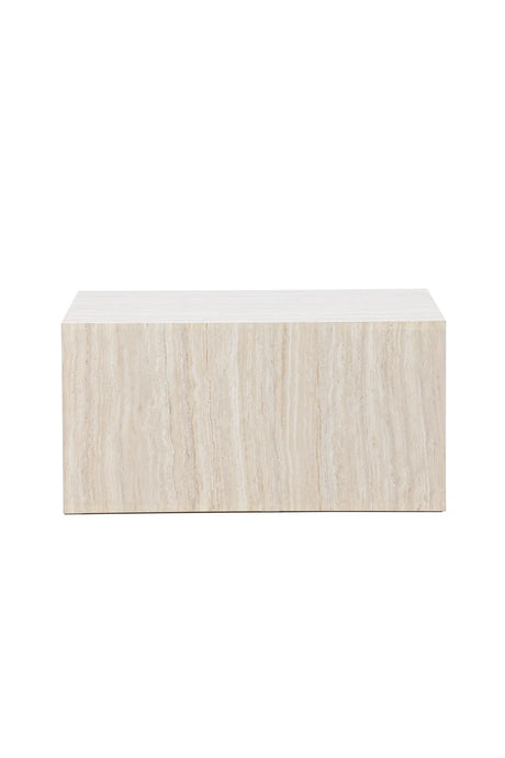 Couchtisch York mit beigem Travertinlook, 60x80x40 cm von Venture Home – Bild 4