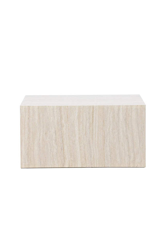 Couchtisch York mit beigem Travertinlook, 60x80x40 cm von Venture Home – Bild 4