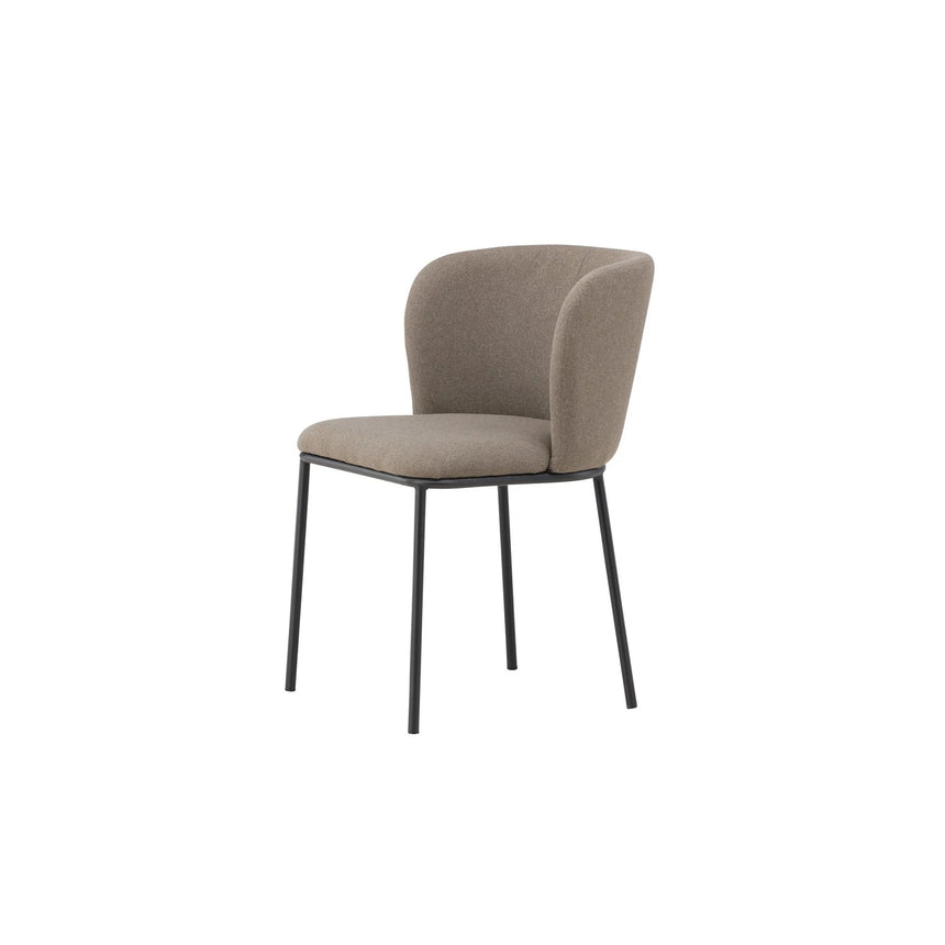 Edina Esszimmerstuhl Schwarz / Braun Leinen von Venture Home – Produktbild 8