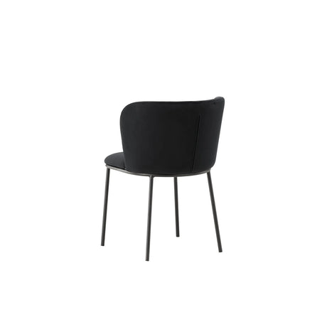 Edina Esszimmerstuhl Schwarz / Schwarz Samt von Venture Home – Produktbild 10